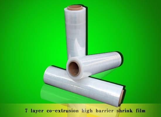 7 layer co-extrusion high barrier shrink film